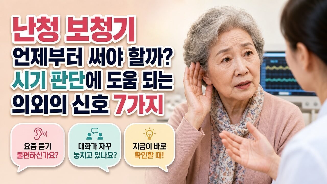 난청 보청기 언제부터 써야 할까? 시기 판단에 도움 되는 의외의 신호 7가지