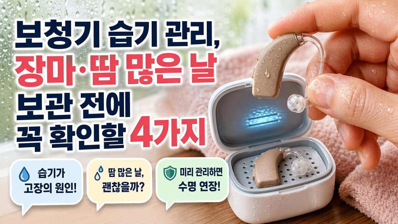 보청기 습기 관리, 장마·땀 많은 날 보관 전에 꼭 확인할 4가지