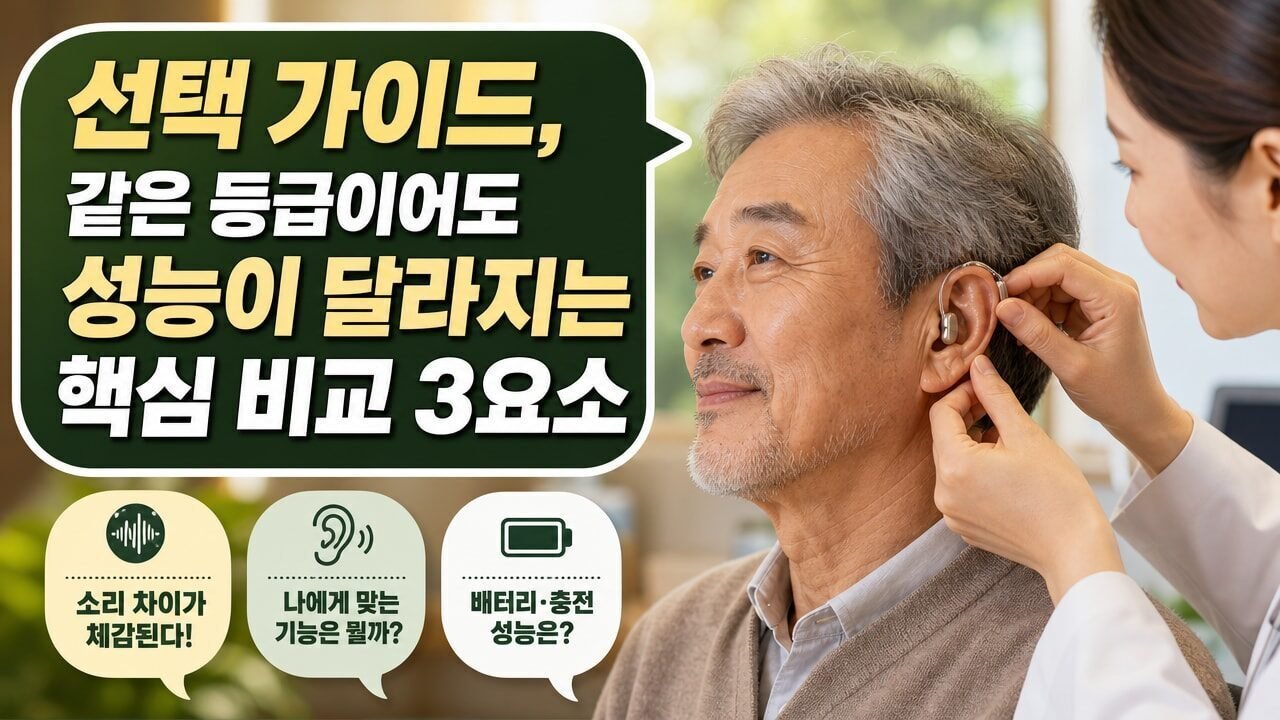 선택 가이드, 같은 등급이어도 성능이 달라지는 핵심 비교 3요소