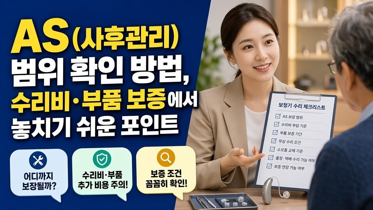 AS(사후관리) 범위 확인 방법, 수리비·부품 보증에서 놓치기 쉬운 포인트