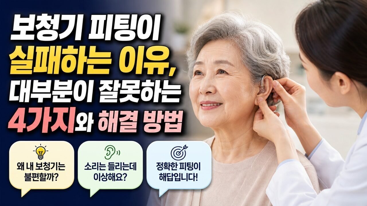 보청기 피팅이 실패하는 이유, 대부분이 잘못하는 4가지와 해결 방법