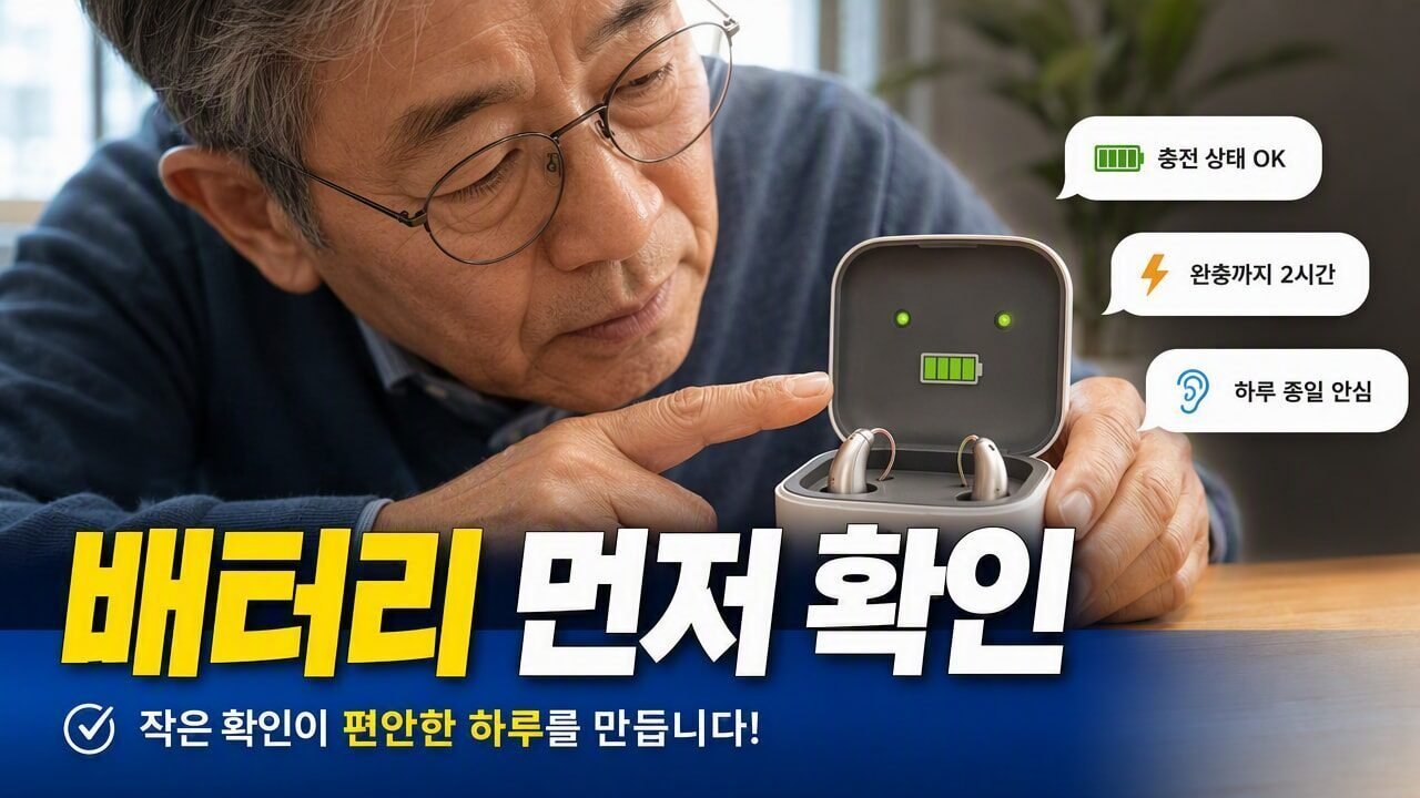 보청기 삐-삐 경고음이 자꾸 울릴 때, 배터리·충전·설정 중 먼저 확인할 순서