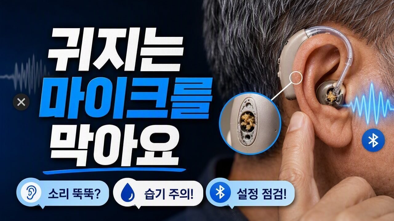 보청기 음질이 갑자기 또렷해지거나 반대로 나빠질 때, 귀지·습기·통신 설정 중 원인 찾는 방법