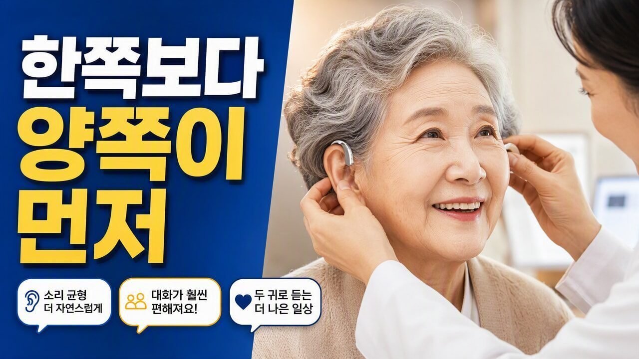 보청기 한쪽만 착용해도 될까? 양쪽 난청에서 달라지는 점과 선택 전 확인할 기준