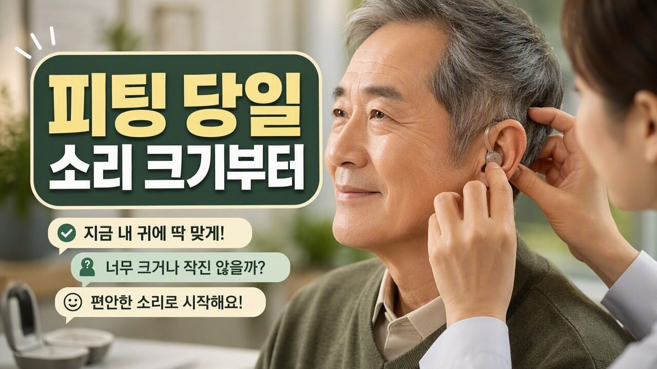 보청기 피팅 당일 바로 체크할 10가지, 소리 크기·어음명료도 조정이 늦어지는 실수 피하기