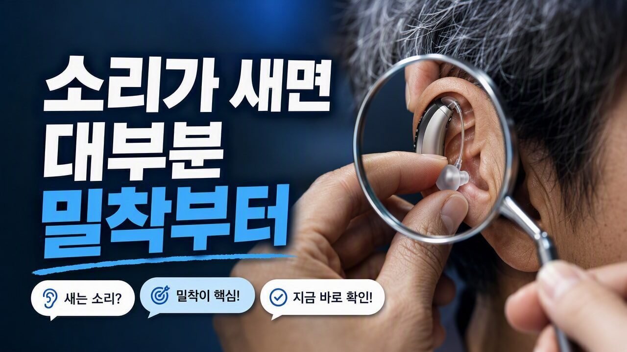 보청기 ‘소리 새는 느낌’이 계속될 때 집에서 확인할 것과 병원에 바로 연락해야 하는 경고 신호