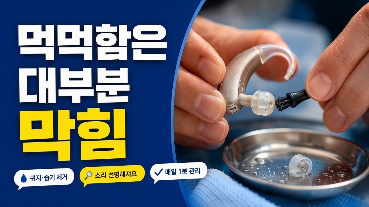 보청기 착용 후 목소리가 이상하게 ‘먹먹’하게 들릴 때, 대부분이 먼저 확인하는 7가지 설정·청소 순서