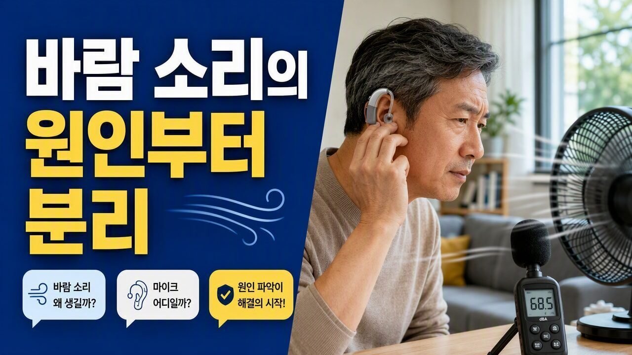 보청기 마이크 바람 소리 심할 때 집에서 테스트해볼 순서, 상황별(야외·대중교통·집)로 뭐가 달라질까