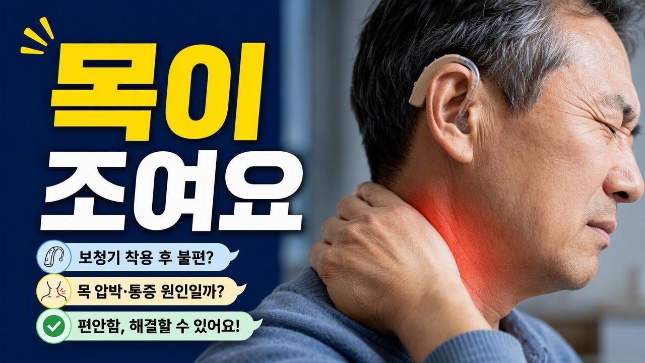 보청기 착용하면 목이 조이는 느낌이 드는 이유와 바로잡는 체크포인트 3가지